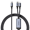 JoyRoom - Speedy Series töltőkábel (SA21-1T2) - Type-C to Lightning, USB-C, gyorstöltés, 100 W, 1,5 m - fekete (KF2316827)