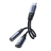 Joyroom SY-C02 2in1 DAC adapter USB-C - USB-C / 3,5 mm-es mini jack - fekete