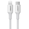 Kábel Lightning az USB-C-hez UGREEN 3A US171, 2 m, fehér (60749)