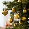 Karácsonyfadísz szett - 100 db gömb + csúcsdísz - arany (EDO-3082)