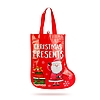 Karácsonyi ajándéktáska - csizma - 33 cm - piros (59713A)