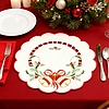 Karácsonyi asztalterítő - hímzett - 29 cm - 3 féle (59723)