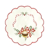 Karácsonyi asztalterítő - hímzett - 29 cm - 3 féle (59723)