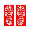 Karácsonyi dekoráció - lábnyom sablon szett - műanyag - 30,5 x 14 cm - 4 db / csomag (59741)