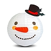 Karácsonyi lampion - hóember - papír - 30 cm (59739B)