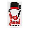 Karácsonyi matrica szett - hóember - 40 x 70 cm (58532)
