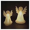 Karácsonyi papír angyalok állvánnyal, 2 db, 28/38 cm, belső