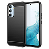 Karbon tok Samsung Galaxy A54 5G-hez, rugalmas szilikon, karbon borítás, fekete
