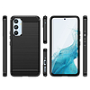 Karbon tok Samsung Galaxy A54 5G-hez, rugalmas szilikon, karbon borítás, fekete