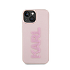 Karl Lagerfeld 3D gumi csillogó logó - iPhone 15 Plus tok rózsaszín (KLHCP15M3DMBKCP)