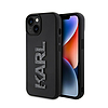 Karl Lagerfeld 3D gumi csillogó logó - iPhone 15 tok fekete (KLHCP15S3DMBKCK)