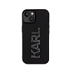 Karl Lagerfeld 3D gumi csillogó logó - iPhone 15 tok fekete (KLHCP15S3DMBKCK)
