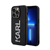 Karl Lagerfeld 3D gumi csillogó logó - tok iPhone 15 Pro készülékhez fekete (KLHCP15L3DMBKCK)