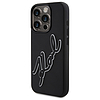 Karl Lagerfeld 3D gumis Signature tok iPhone 15 Pro Maxhoz - fekete