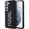 Karl Lagerfeld 3D Rubber Glitter Logo tok Samsung Galaxy S23-hoz - fekete