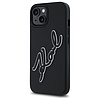 Karl Lagerfeld 3D Rubber Signature iPhone 15 tok - fekete