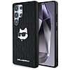 Karl Lagerfeld bőr monogramos kitűzős logós Choupette fejű Samsung Galaxy S25 Ultra tok fekete