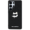 Karl Lagerfeld bőr monogramos kitűzős logós Choupette fejű Samsung Galaxy S25 Ultra tok fekete