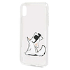 Karl Lagerfeld Choupette Fun iPhone X/Xs tok - átlátszó