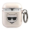 Karl Lagerfeld Choupette Head Glitter - Airpod tok arany (KLA2UCHGD)