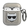Karl Lagerfeld Choupette Head Glitter - Airpod tok fekete (KLA2UCHGK)