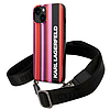 Karl Lagerfeld Color Stripes szíjas tok iPhone 14 Plus / 15 Plus 6.7"-hez - rózsaszín