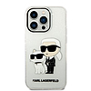 Karl Lagerfeld csillámos Karl&Choupette tok iPhone 14 Pro Max 6.7"-hez - átlátszó