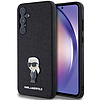 Karl Lagerfeld Fixed Csillámos Ikonik Logós Fém Tűs Tok Samsung Galaxy A55 Telefonhoz - Fekete