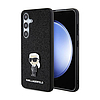 Karl Lagerfeld Fixed Glitter Ikonik Logo fém tű - Samsung Galaxy S24 tok fekete (KLHCS24SGKNPSK)