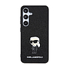 Karl Lagerfeld Fixed Glitter Ikonik Logo fém tű - Samsung Galaxy S24 tok fekete (KLHCS24SGKNPSK)