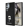 Karl Lagerfeld Fixed Glitter Ikonik Logo fém tű - Samsung Galaxy S24 Ultra tok fekete (KLHCS24LGKNPSK)