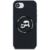 Karl Lagerfeld folyékony szilikon Karl & Choupette Heads tok MagSafe-fel rögzíthető iPhone 16e-hez - fekete
