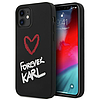 Karl Lagerfeld Forever Karl szilikon tok iPhone 12 mini 5.4"-hez - fekete