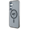 Karl Lagerfeld Gomb Choupette Fejnyomott Logós MagSafe Samsung Galaxy S25 tok fekete
