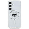 Karl Lagerfeld gombos, Choupette fejpántos, MagSafe tok Samsung Galaxy S25 Plus készülékhez, fehér