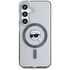 Karl Lagerfeld gombos tok Karl fejjel nyomtatott logóval, MagSafe Samsung Galaxy S25 fekete