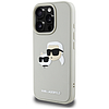 Karl Lagerfeld HC 3D gumi duplafejes iPhone 16 Pro tok - bézs