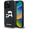 Karl Lagerfeld HC 3D gumi duplafejes iPhone 16 Pro tok - fekete