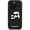 Karl Lagerfeld HC 3D gumi duplafejes iPhone 16 Pro tok - fekete