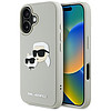 Karl Lagerfeld HC 3D gumi duplafejes iPhone 16 tok - bézs