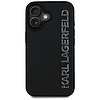 Karl Lagerfeld HC 3D gumis, hosszúkás, csillámos iPhone 16 tok - fekete