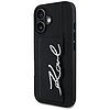 Karl Lagerfeld HC Grained PU Cardslot Metal Signature iPhone 16 tok - fekete