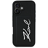 Karl Lagerfeld HC Grained PU Cardslot Metal Signature iPhone 16 tok - fekete