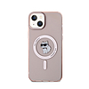 Karl Lagerfeld IML Choupette MagSafe - iPhone 15 Plus tok rózsaszín (KLHMP15MHFCCNOP)