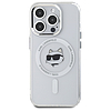 Karl Lagerfeld IML fém Choupette Head MagSafe iPhone 15 Pro tok - fehér