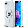 Karl Lagerfeld IML fém Choupette Head MagSafe iPhone 16e tok - fehér