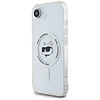 Karl Lagerfeld IML fém Choupette Head MagSafe iPhone 16e tok - fehér