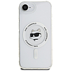 Karl Lagerfeld IML fém Choupette Head MagSafe iPhone 16e tok - fehér
