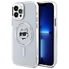 Karl Lagerfeld IML Metal Choupette Head MagSafe - tok iPhone 12 / iPhone 12 Pro készülékhez fehér (KLHMP12MHLSCHH)