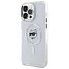 Karl Lagerfeld IML Metal Choupette Head MagSafe - tok iPhone 13 Pro Max készülékhez fehér (KLHMP13XHLSCHH)